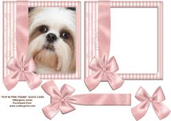 Pup in Pink Frame 8x8