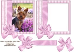 Pup in Lilac Frame 8x8