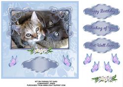 Kitten Friends 7 x 7 Card