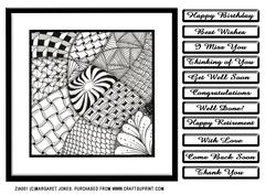 Zia001 Zentangle Inspired Art Card - Many Occasions