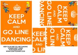 Keep Calm and Go Line Dancing Pyramid Card Any Occasion