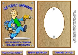 Expert Handyman Quick Card Front with Insert