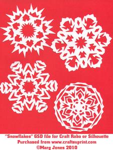 Snowflakes Cutting File For Craft Robo & Silhouette