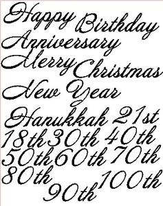 Various Words Birthday Anniversary For Cutting Machines