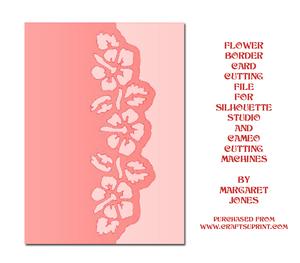 Flower Border Card Cutting File For Silhouette & Cameo