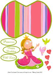Sweet Princess Easy Wobble Card