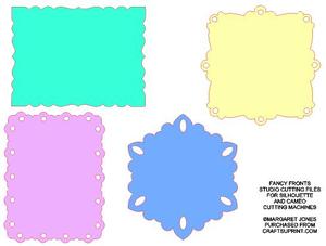 Fancy Fronts Files For Silhouette & Cameo Machines
