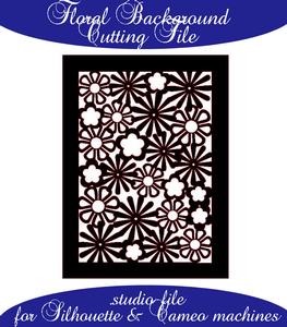 Floral Background File For Silhouette & Cameo