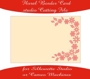 Pretty Floral Border Card Cutting File