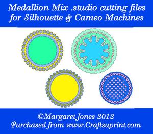 Medallion Mix Cutting Files For Silhouette & Cameo