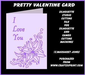 I Love You Card Silhouette Cutting File