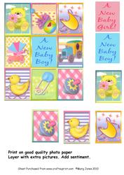 New Baby Picture Blocks Quick Card