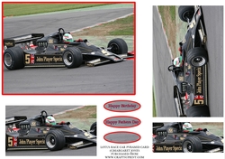 Lotus Race Car Easy Pyramid Card 5x7