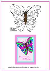 Butterfly Iris Folding Pattern