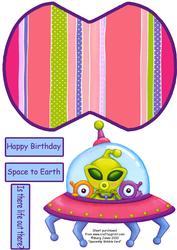 Spaceship Wobble Card