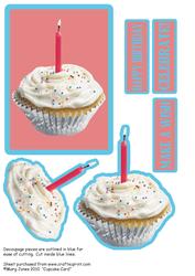 Birthday Cupcake Easy Decoupage