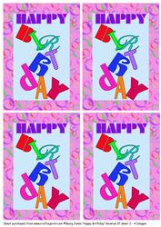 Happy Birthday Reverse If Sheet 2 - 4 Images