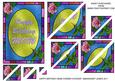 Happy Birthday Mom Stained Glass Corner Stacker Card