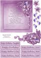Purple Floral Swag Card - Mothers Day or Birthday