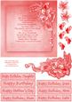 Pink Floral Swag Card - Birthday, Mothers Day
