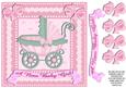 New Baby Girl 8 x 8 Card - Insert Available