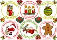 Six Christmas Toppers or Gift Tags