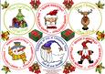 Word Circle Christmas Toppers Set 2