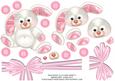 Pink Bunny New Baby Girl 8x8 Card Sheet 2