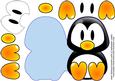 Baby Penguin Shaped Card 8 x 8
