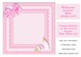 Insert for New Baby Girl 8 x 8 Card