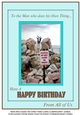 To the Man who does his Own Thing - Co-worker Birthday A4 Card