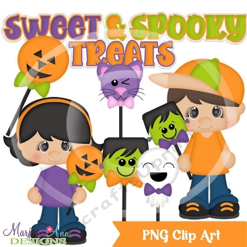 Sweet & Spooky Treats PNG Clip Art