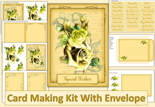 Ladies Various Card Kit with inserts and envelopes JPEGS and PDF