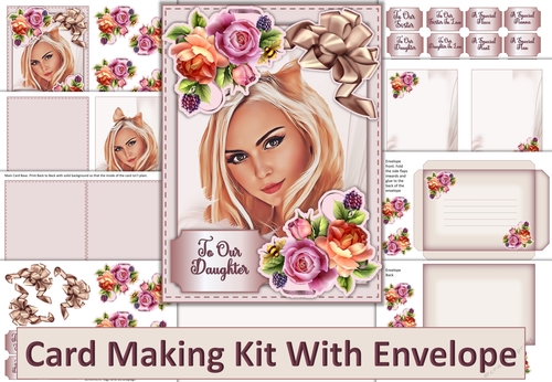 Ladies Various Card Kit with inserts and envelopes JPEGS and PDF