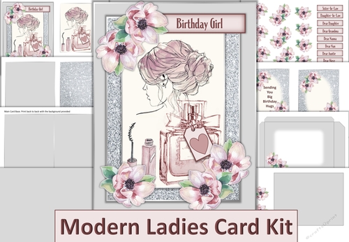Ladies Various Modern Card Kit JPEGS and PDF