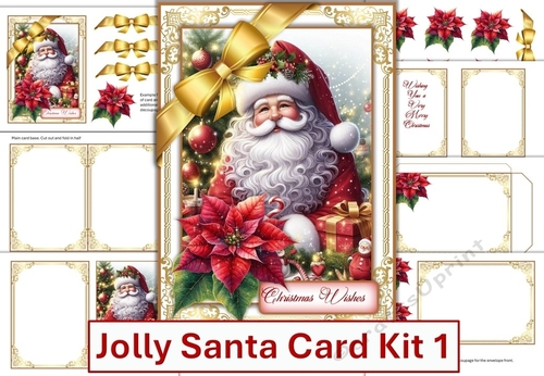 Jolly Christmas Santa Card Kit 1 JPEG