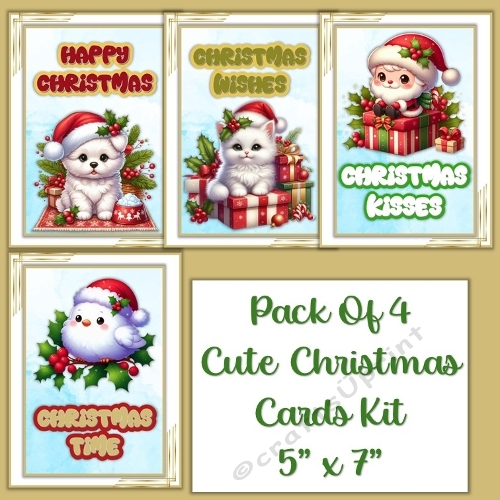 Cute Christmas Animals Pack of 4 Great for Children 20 pages