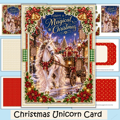 Christmas Unicorn Card Making Kit 2