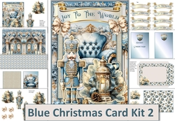 Christmas Blue Card Making Kit 2 Various tags and envelope