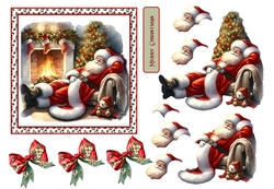 Christmas Sleepy Santa Card front