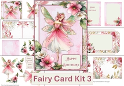 Fairy Card Kit 3 with envelope, inserts and decoupage JPEG and PDF