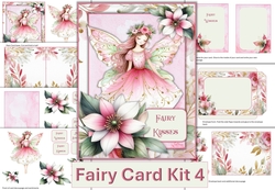 Fairy Card Kit 4 with envelope, inserts and decoupage JPEG and PDF