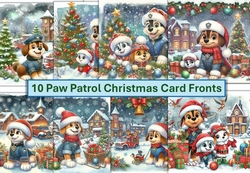 Image of cup1347658_120789 - 10 Paw Patrol Christmas Card Fronts 6 x 6 JPEG