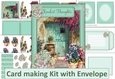 Cottage Door Card Card Kit with inserts, Decoupage, Card Base and envelope JPEGS and PDF