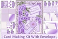 Shabby Chic Purple Card Kit with envelope, tags, ephemera, inserts