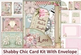 Shabby Chic Card Kit with Inserts and Envelope JPEG and PDF