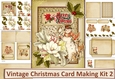 Vintage Christmas Card Kit 2 with Inserts and Envelope