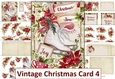 Vintage Christmas Card Kit 4 with inserts and envelopes JPEG and PDF