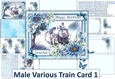 Male Various Train Card 1. With inserts and envelope JPEG and PDF