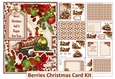Christmas Berries Card Making Kit with inserts decoupage and envelope
